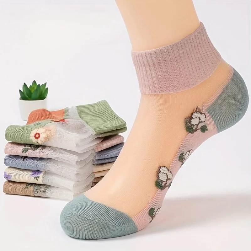 Breathable Floral Socks