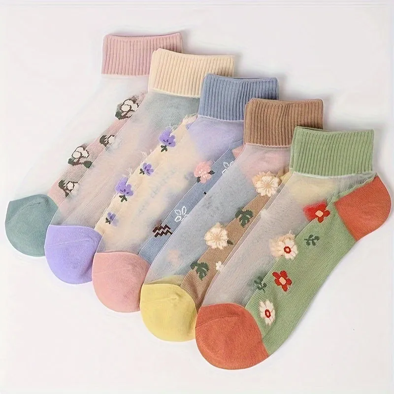 Breathable Floral Socks