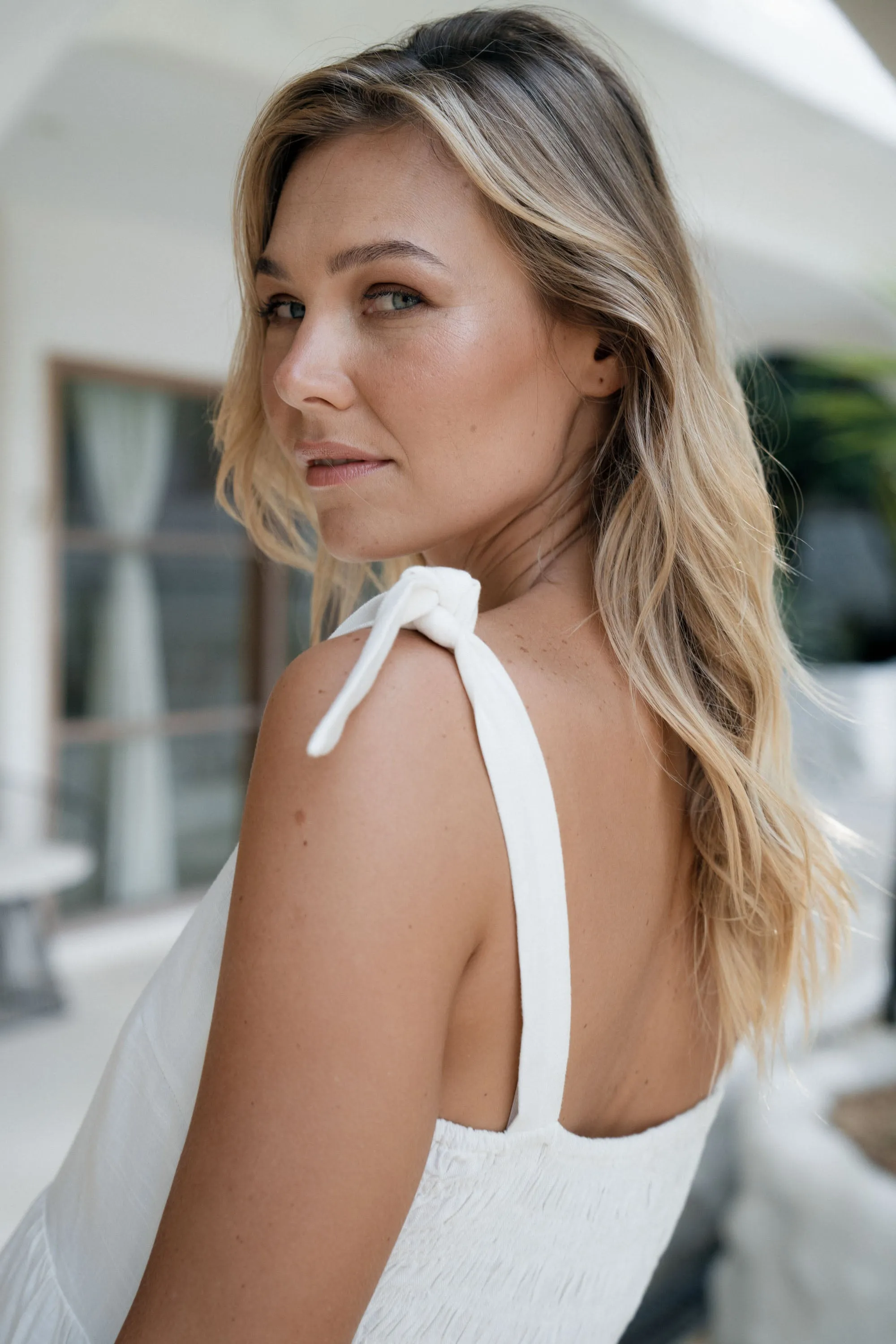 Breeze Along Midi Dress - White