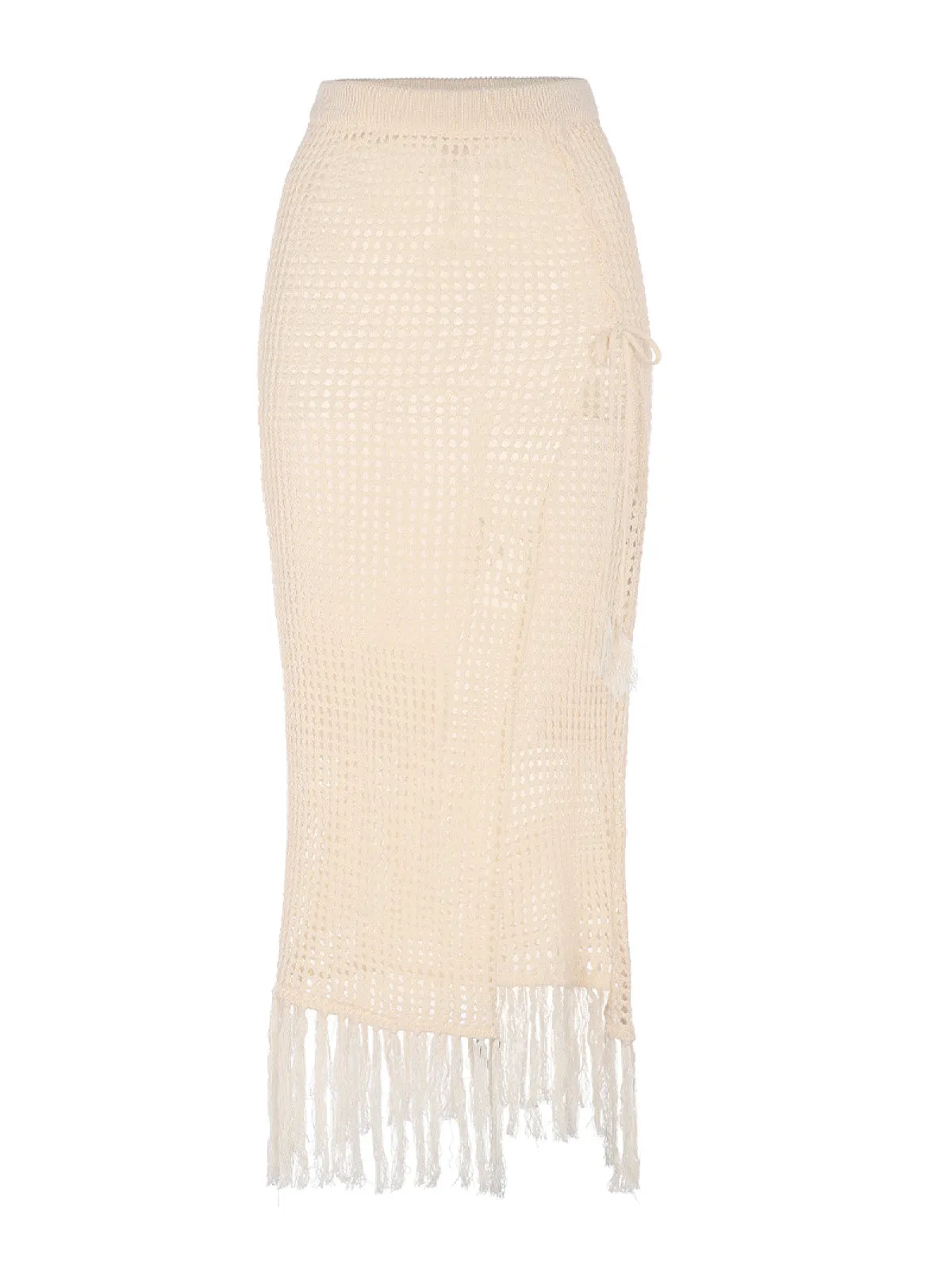 Brenda Ivory Knitted Skirt ::RET