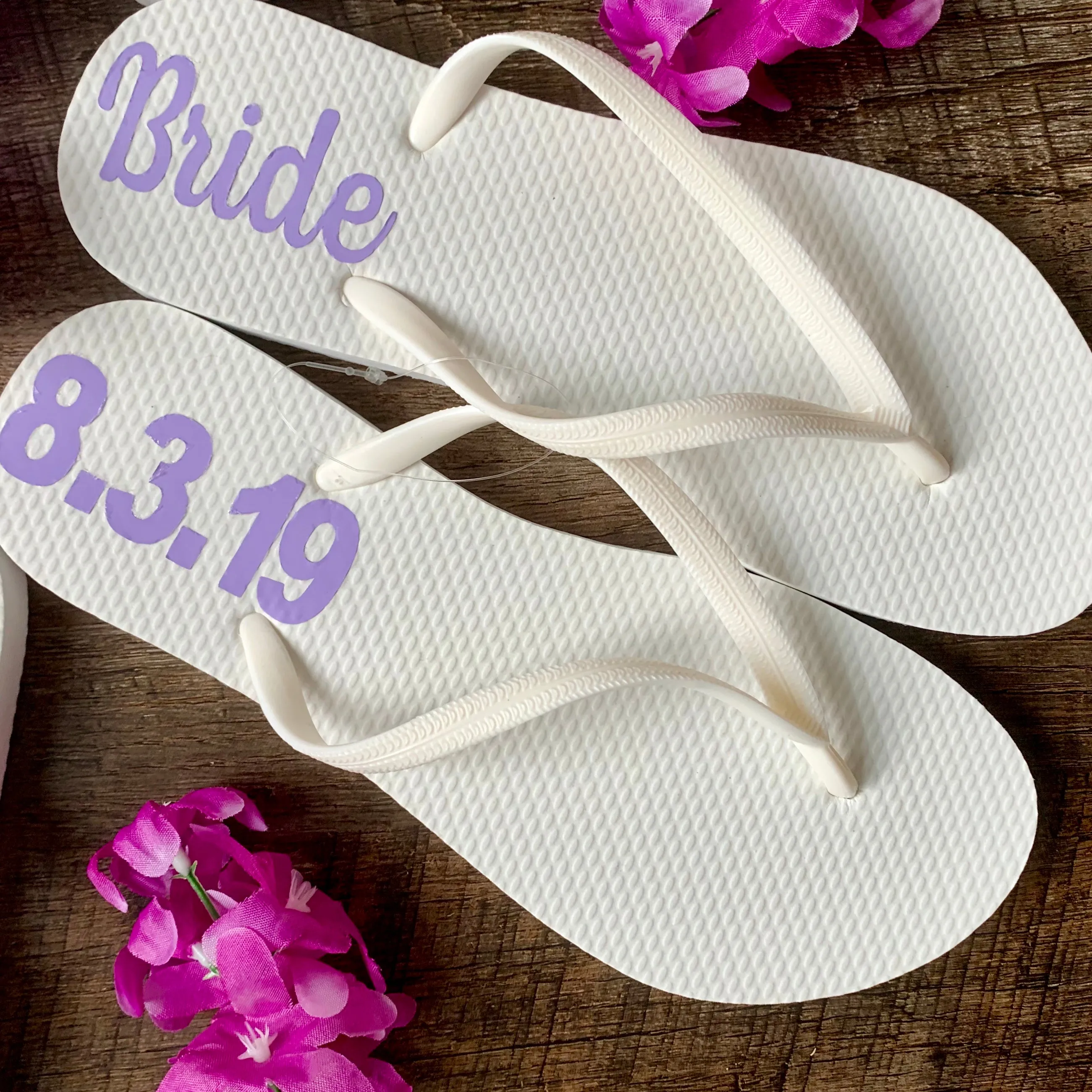 Bridal Party Flip Flops, Bride to Be, Future Mrs, Bride Sandals
