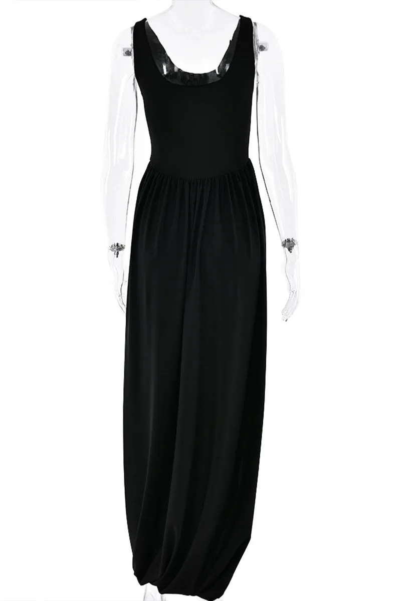 BS3399 Fit and Flare Long Dress