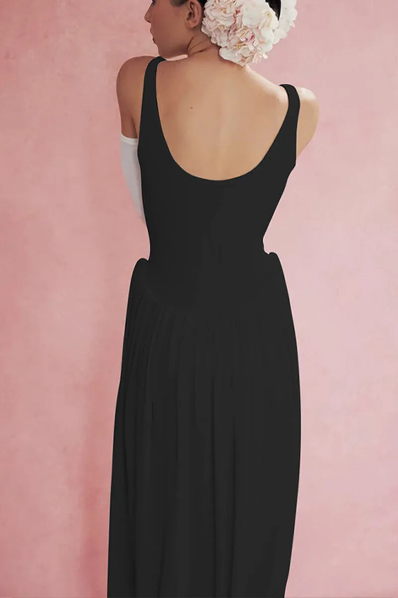 BS3399 Fit and Flare Long Dress