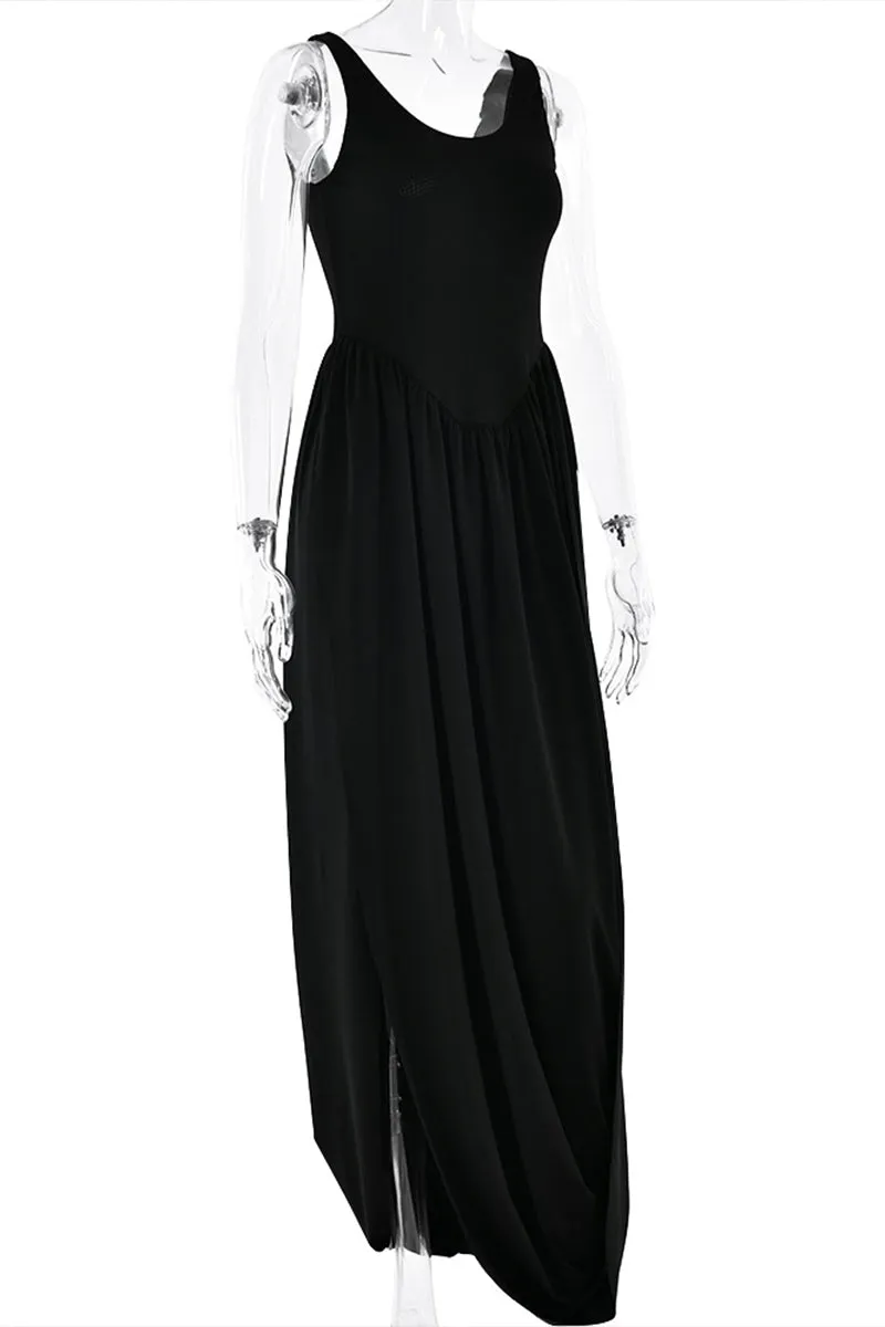 BS3399 Fit and Flare Long Dress