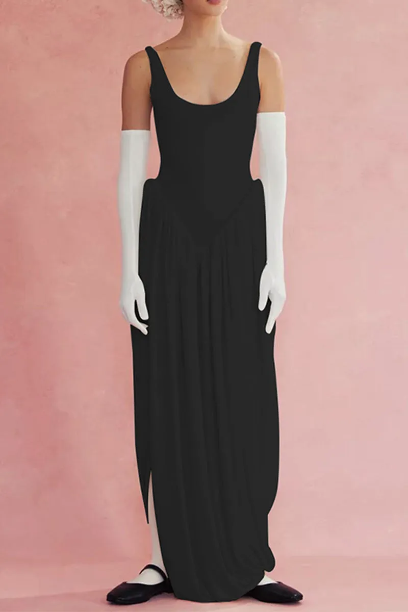 BS3399 Fit and Flare Long Dress
