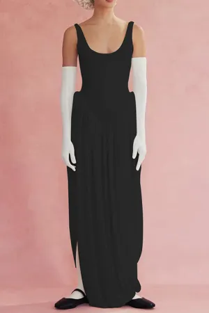 BS3399 Fit and Flare Long Dress