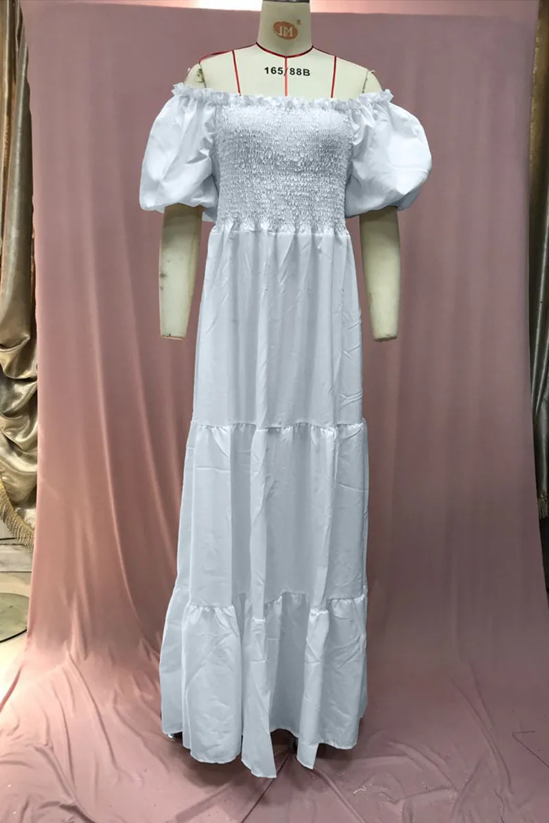 BT3058 Ruffle Flare Long Dress