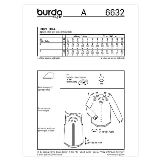 Burda Pattern 6632