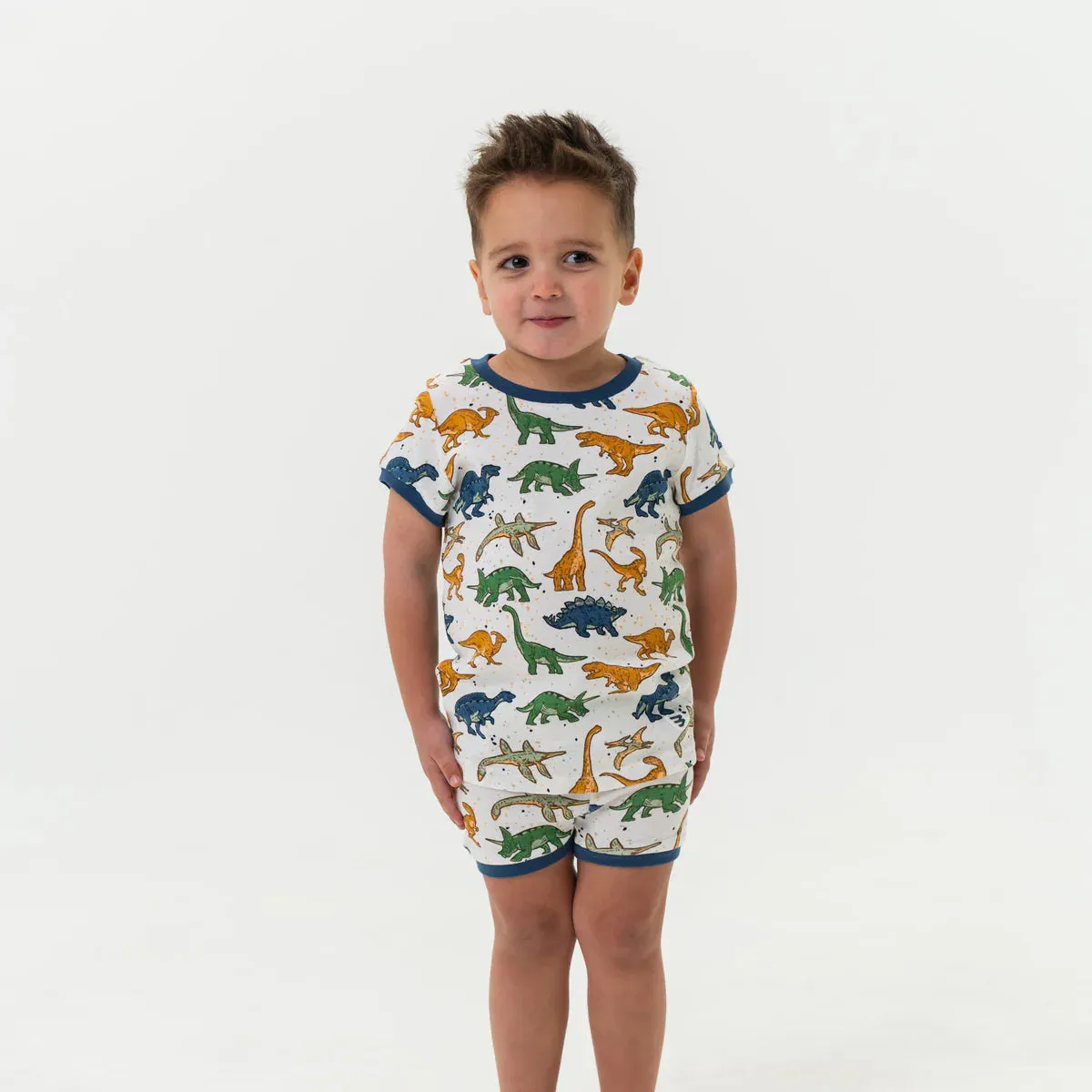 Burlebo Youth Sleep Short Set in Dino-Mite