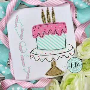 {Cake  Stand} applique tee