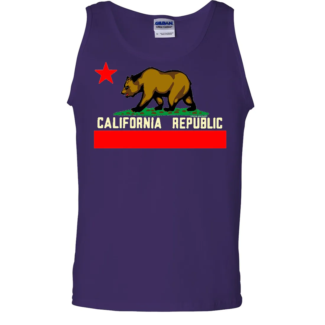 California State Flag Borderless Asst Colors Tank Top