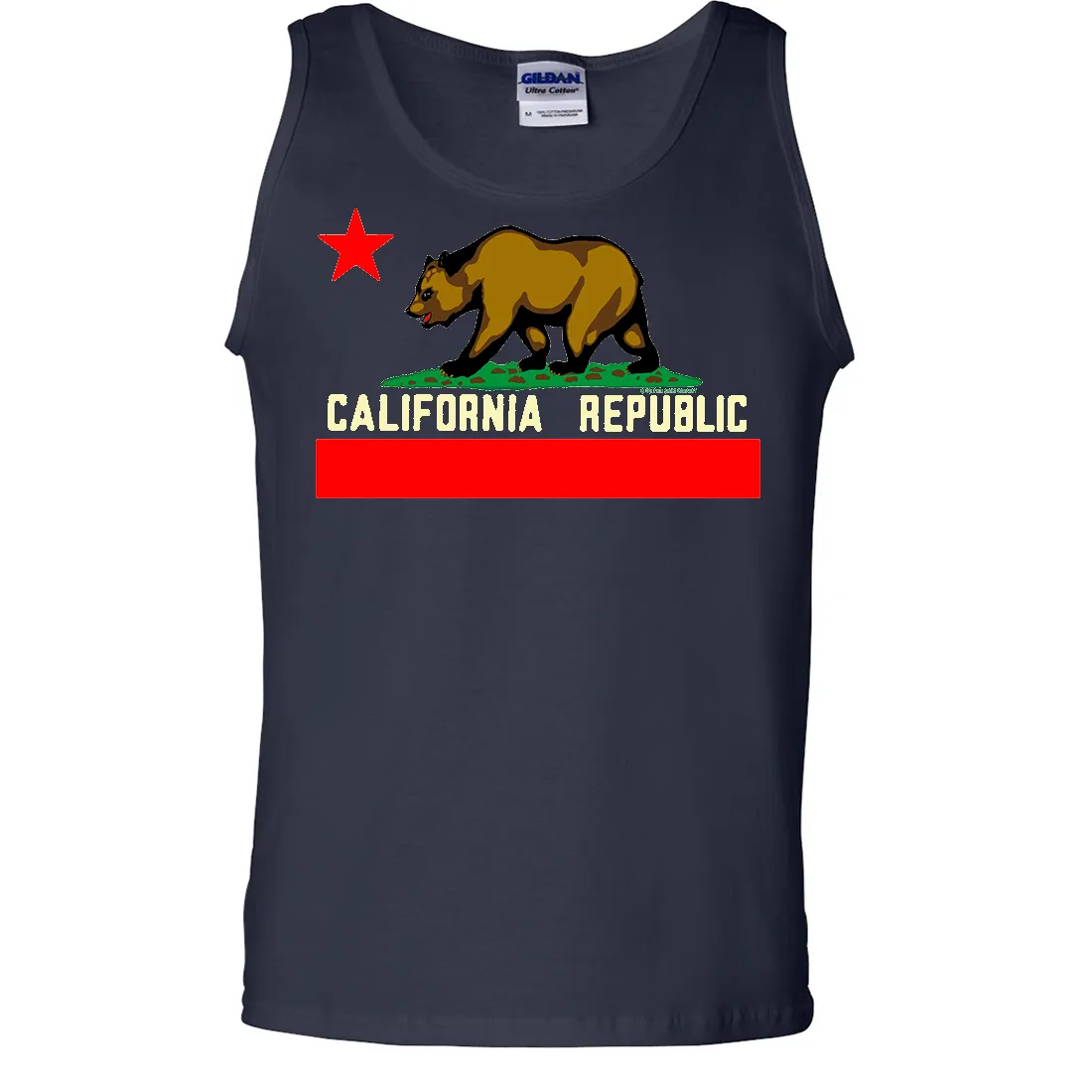 California State Flag Borderless Asst Colors Tank Top
