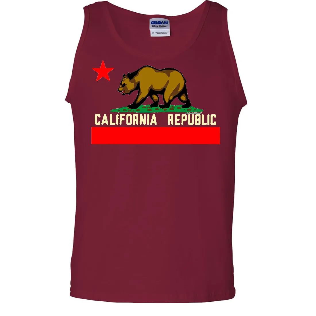 California State Flag Borderless Asst Colors Tank Top