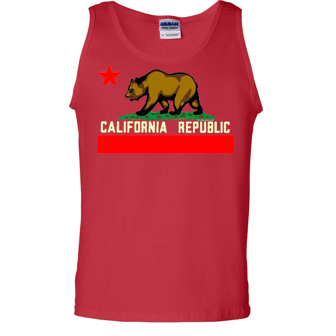California State Flag Borderless Asst Colors Tank Top