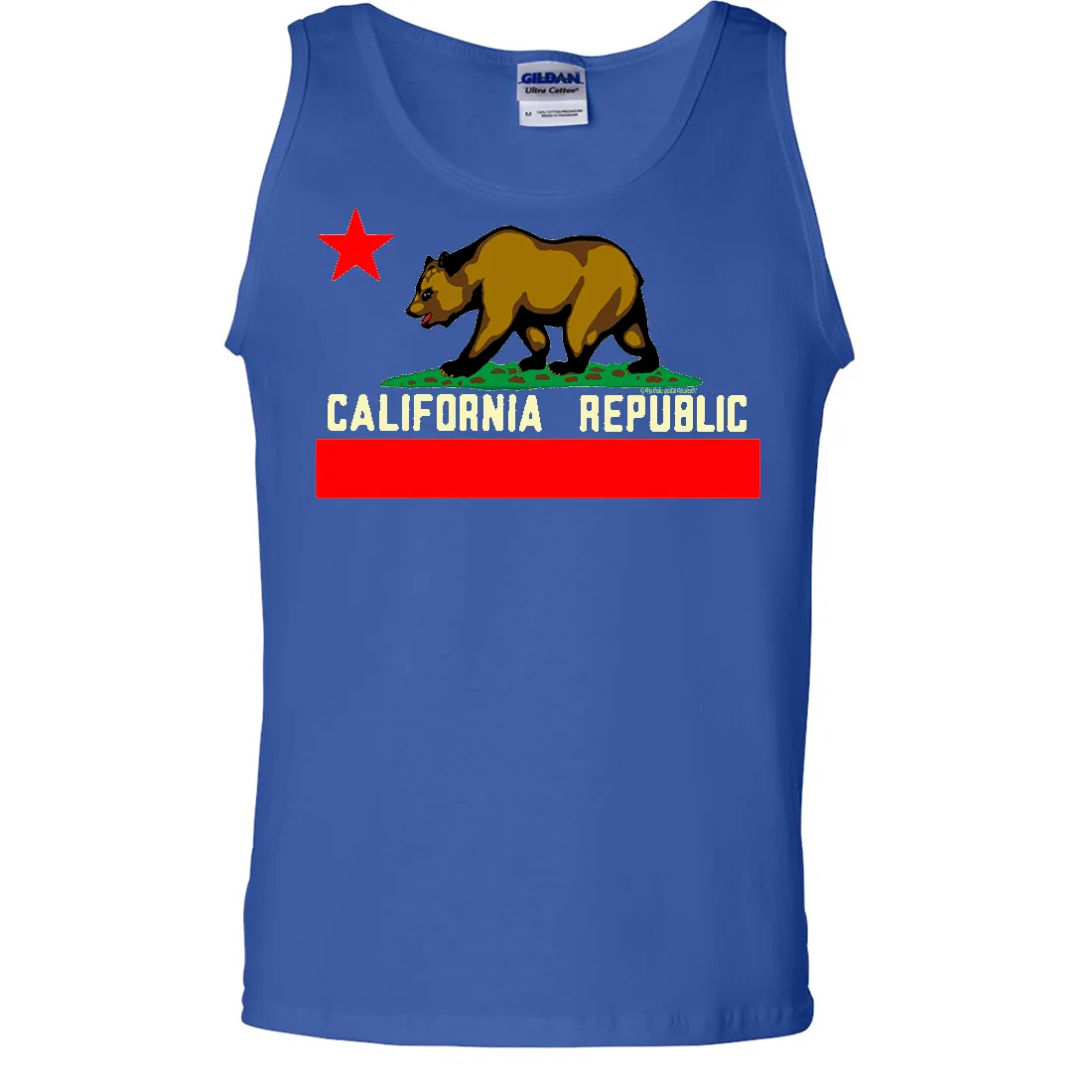 California State Flag Borderless Asst Colors Tank Top