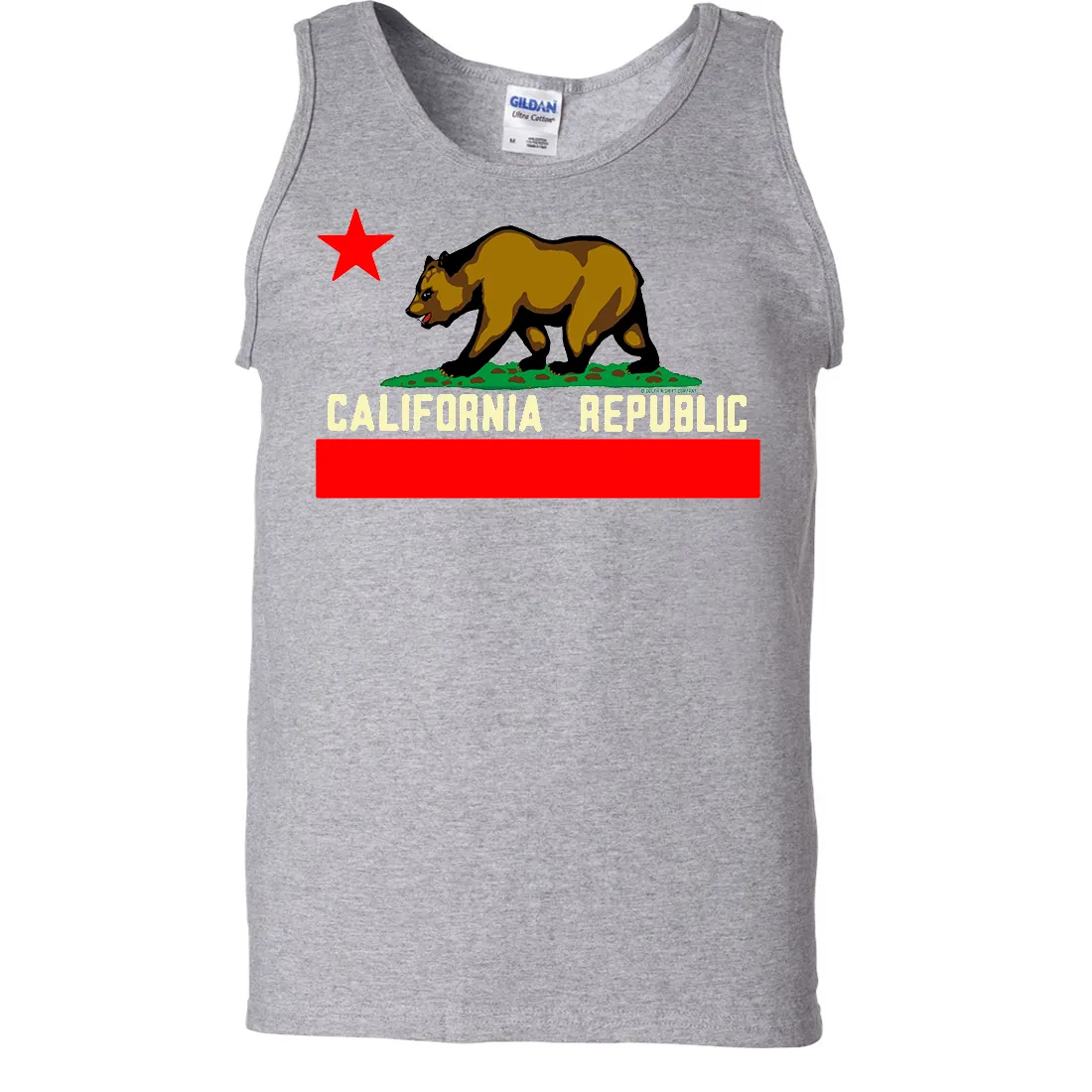 California State Flag Borderless Asst Colors Tank Top