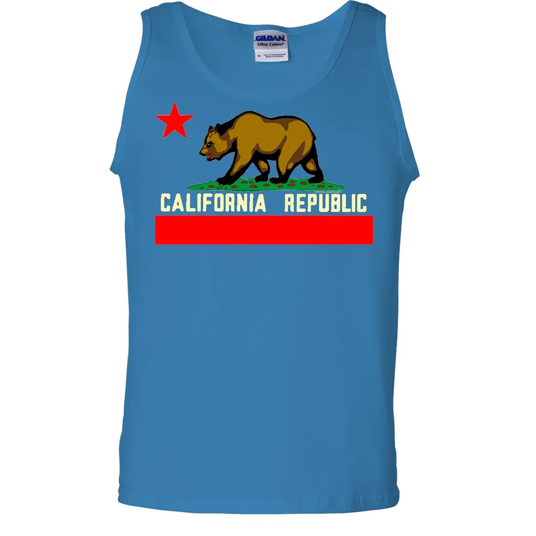 California State Flag Borderless Asst Colors Tank Top