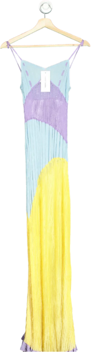 Caro Luna Multicolour Pleated Maxi Dress UK S