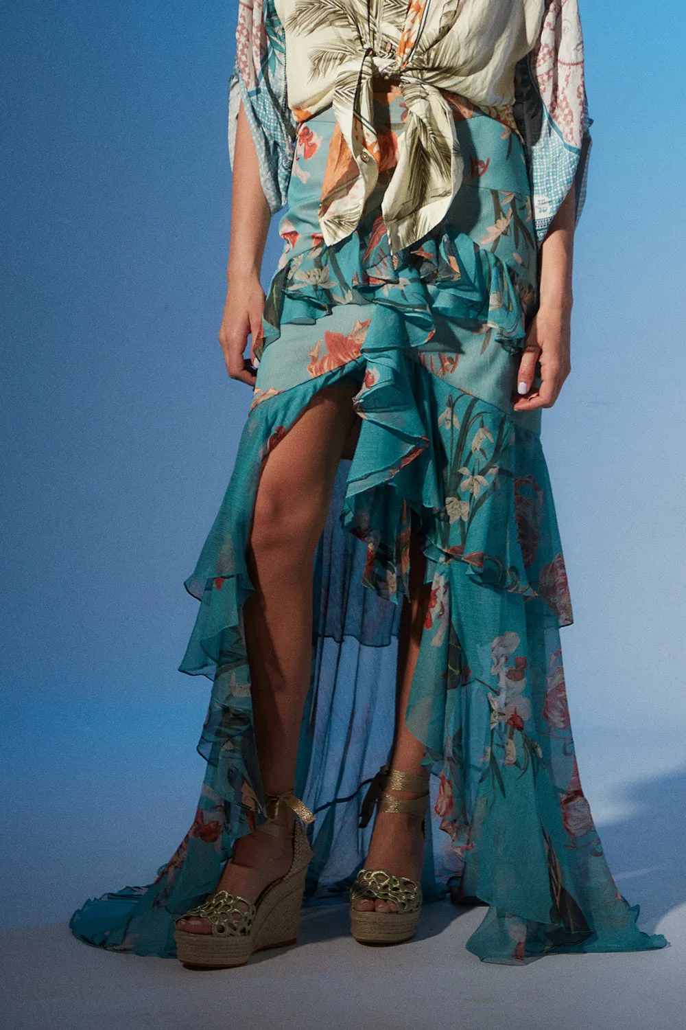 CAROLINA HI-LOW MAXI SKIRT
