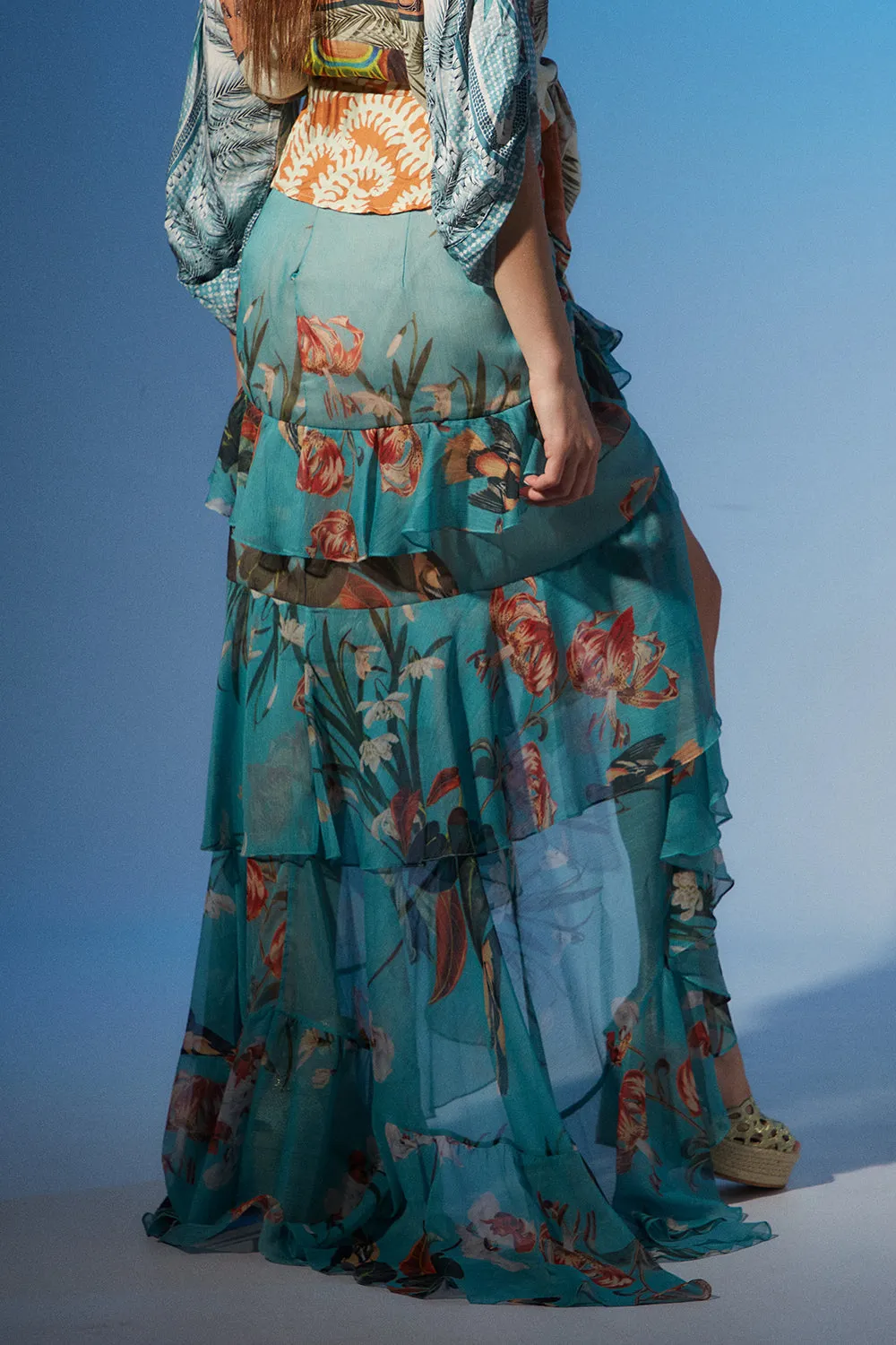 CAROLINA HI-LOW MAXI SKIRT
