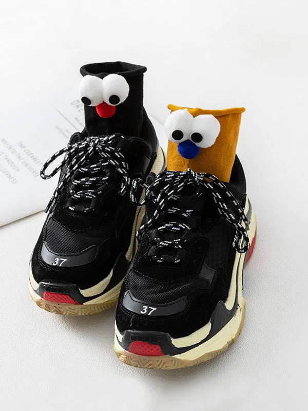 Cartoon big eyes socks