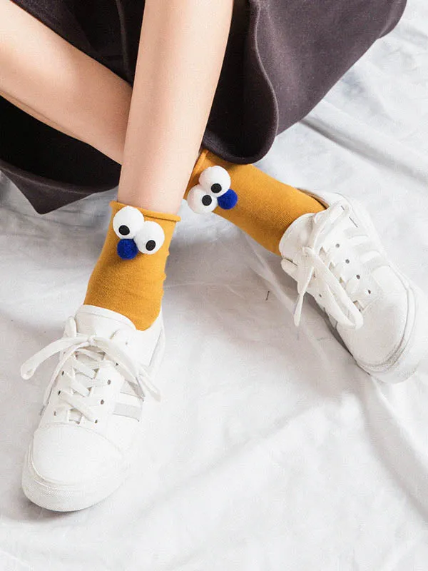 Cartoon big eyes socks