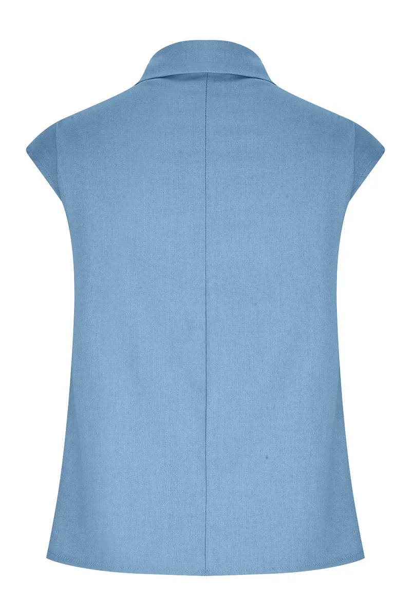 Casual Daily Solid Color Turndown Collar Blouses(6 Colors)