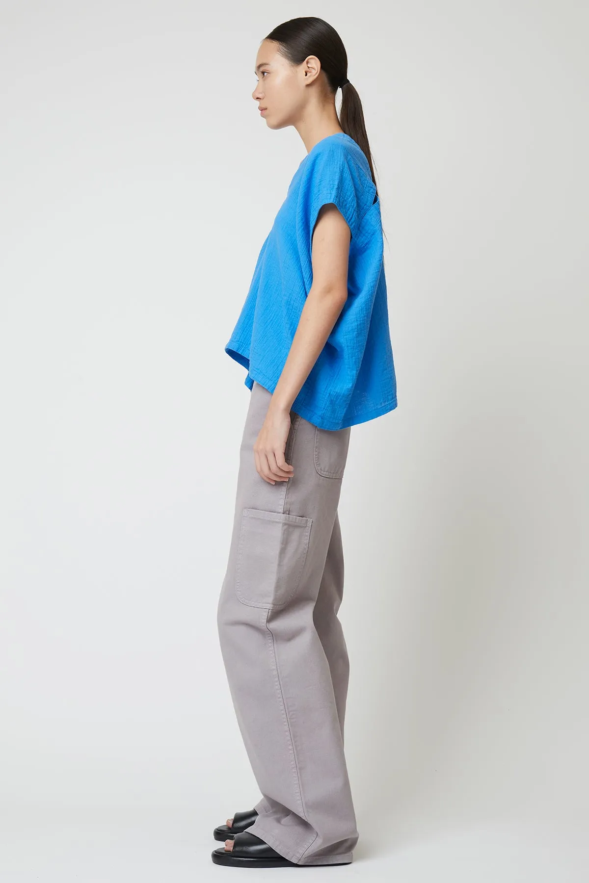 Celeste Top in Crinkled Cotton, Seasonal Colors