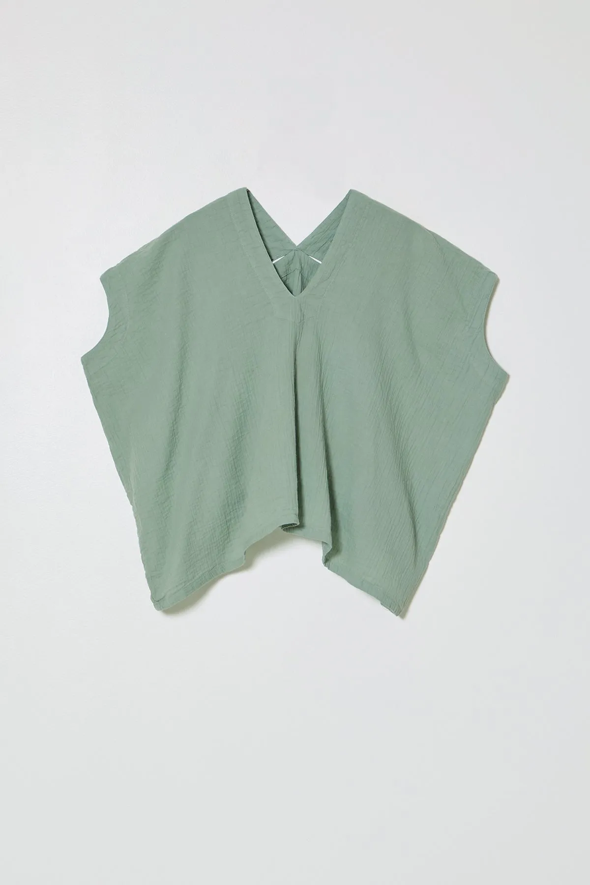 Celeste Top in Crinkled Cotton, Seasonal Colors