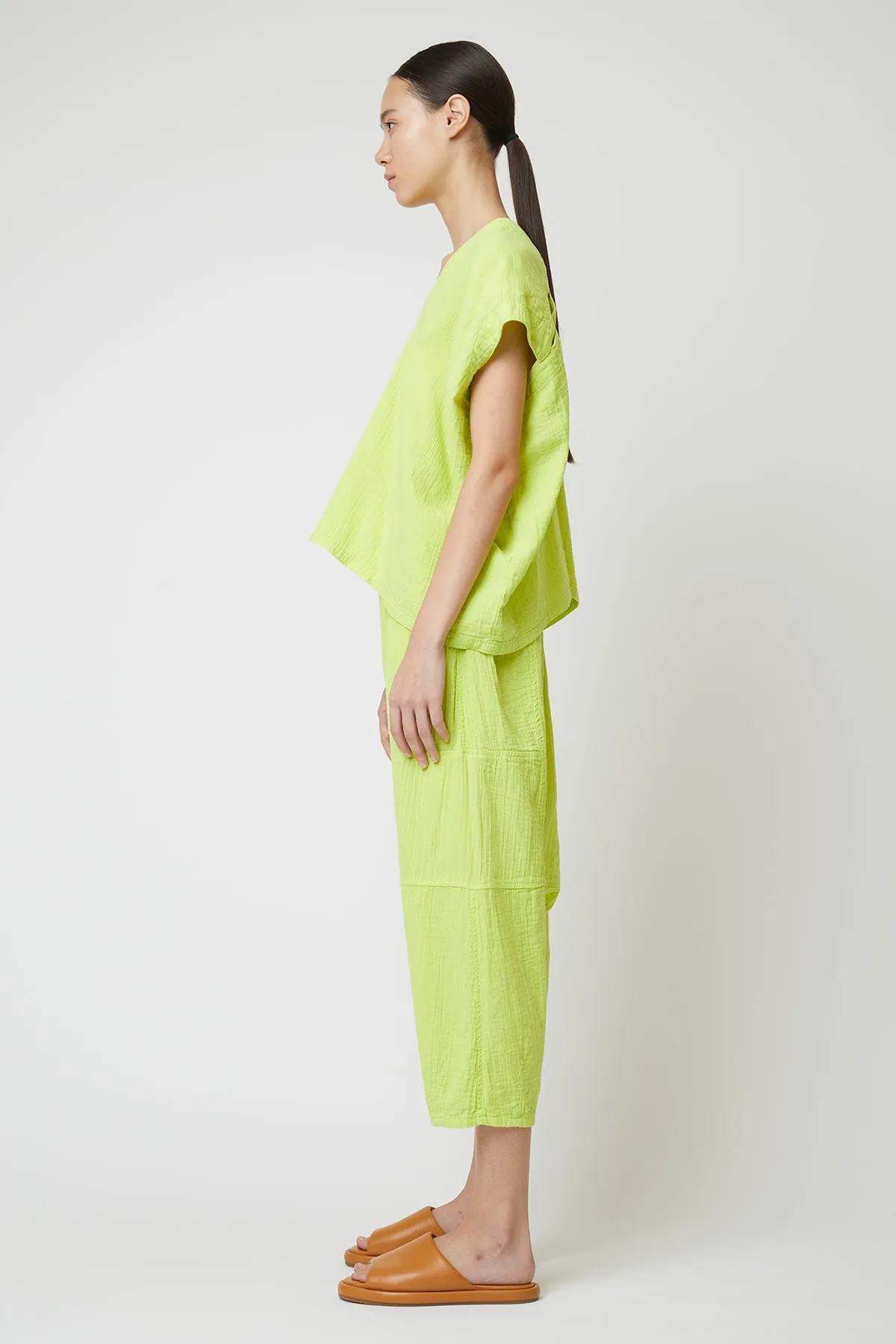 Celeste Top in Crinkled Cotton, Seasonal Colors