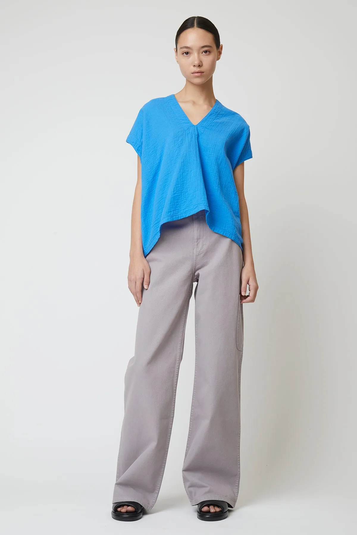 Celeste Top in Crinkled Cotton, Seasonal Colors