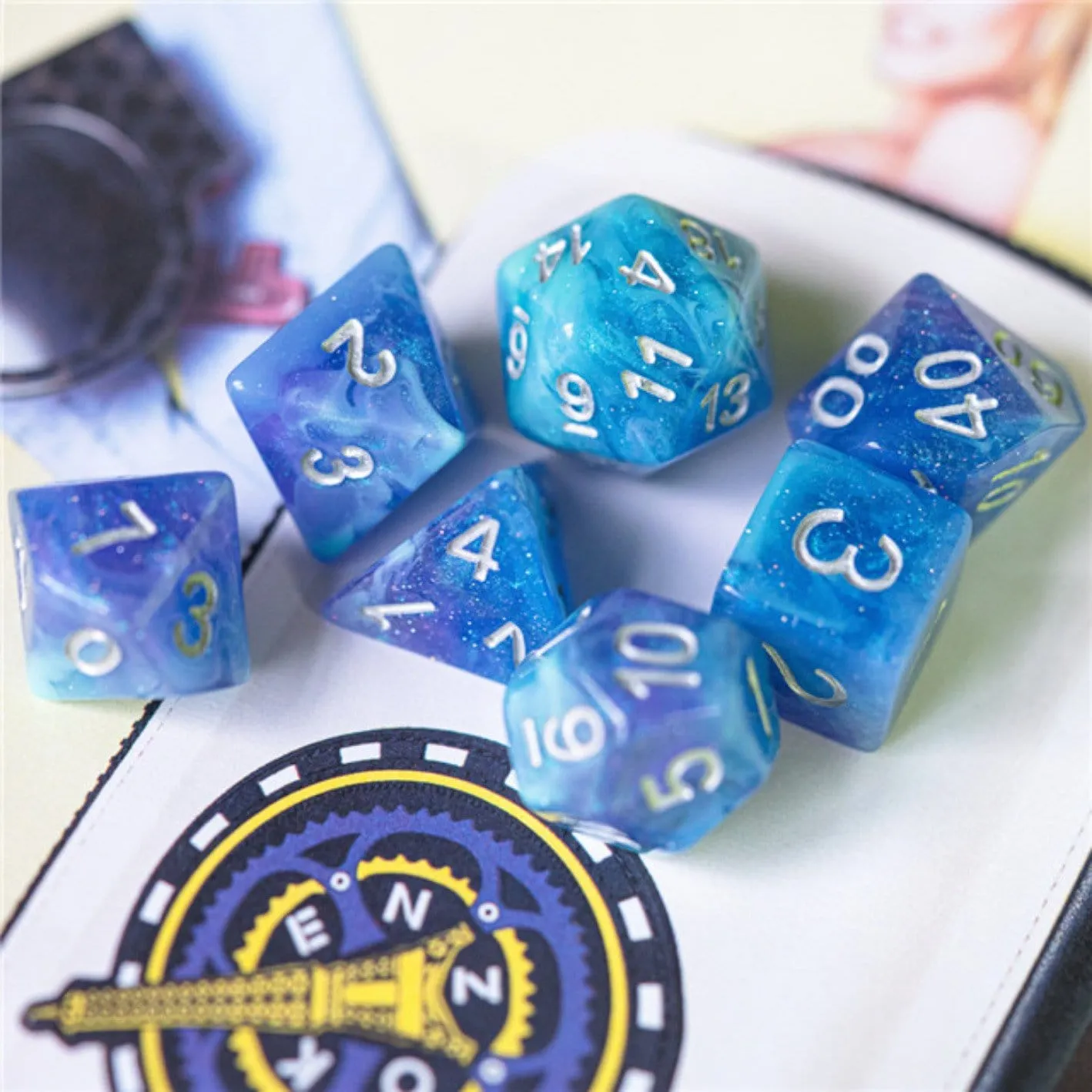 Cerulean Night RPG Dice Set