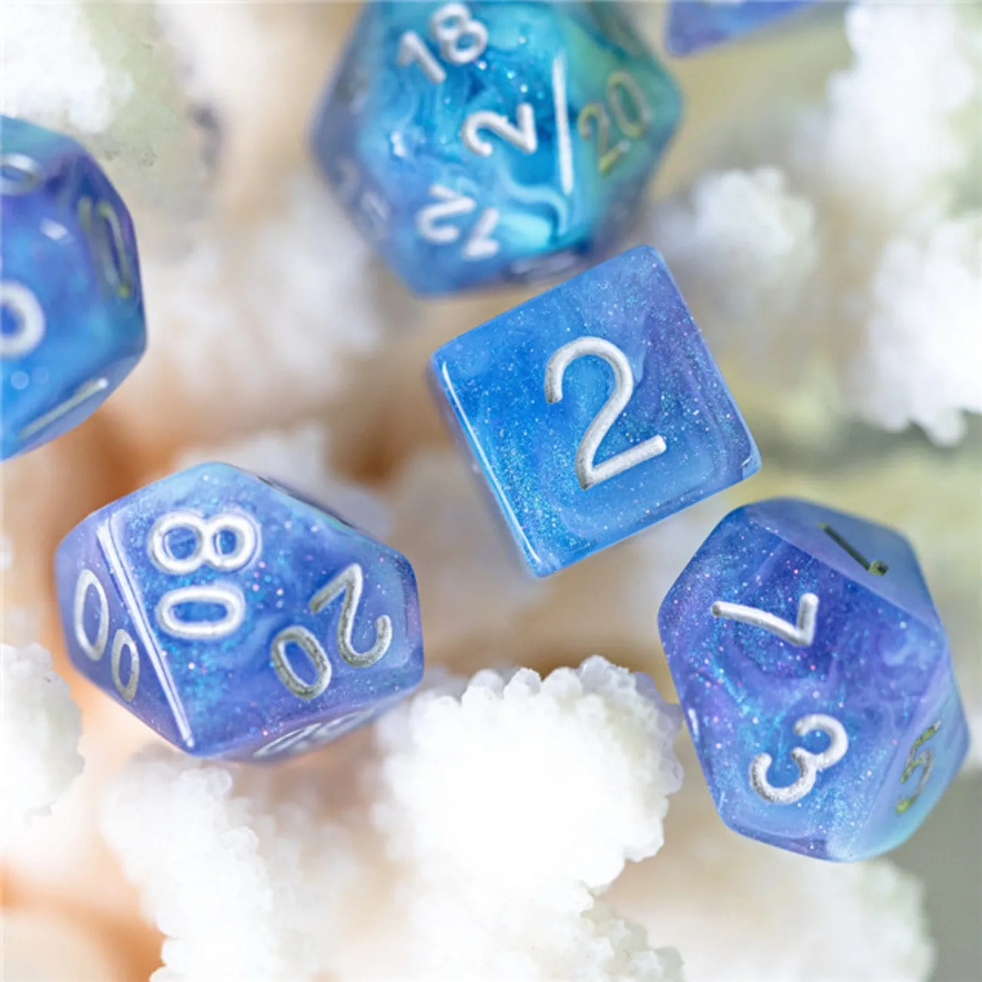 Cerulean Night RPG Dice Set