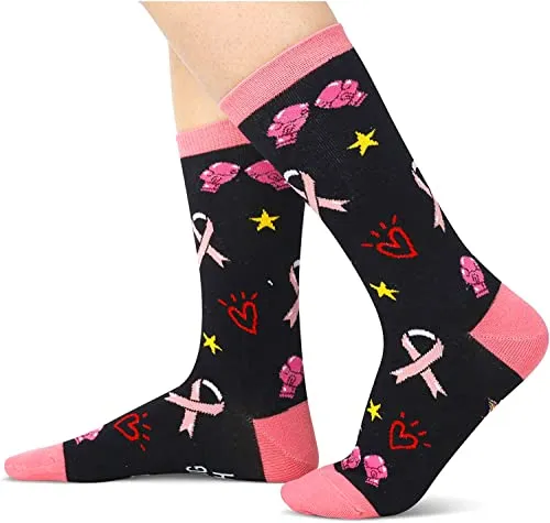 Chemo Gifts, Breast Cancer Awareness Socks, Breast Cancer Gifts, Inspirational Socks, Survivor Socks for Women