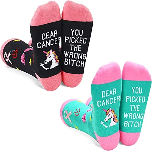 Chemo Gifts, Breast Cancer Awareness Socks, Breast Cancer Gifts, Inspirational Socks, Survivor Socks for Women