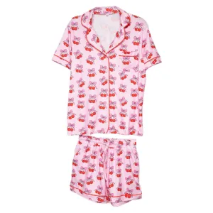 Cherry Bow Cotton Pajamas
