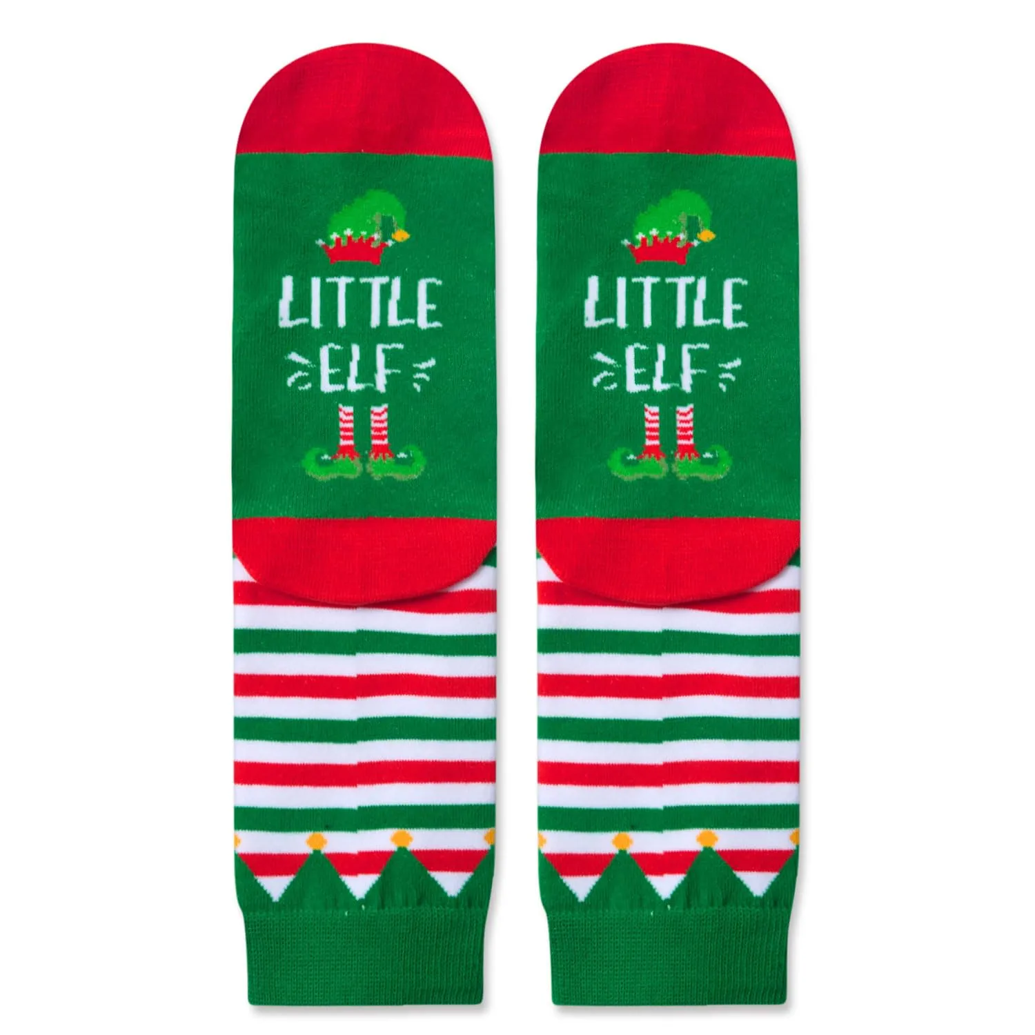 Christmas Gifts Stocking Socks for 10-12 Years Old Kids - Elf Socks Elf Stockings for Boys Girls 2-12 Years