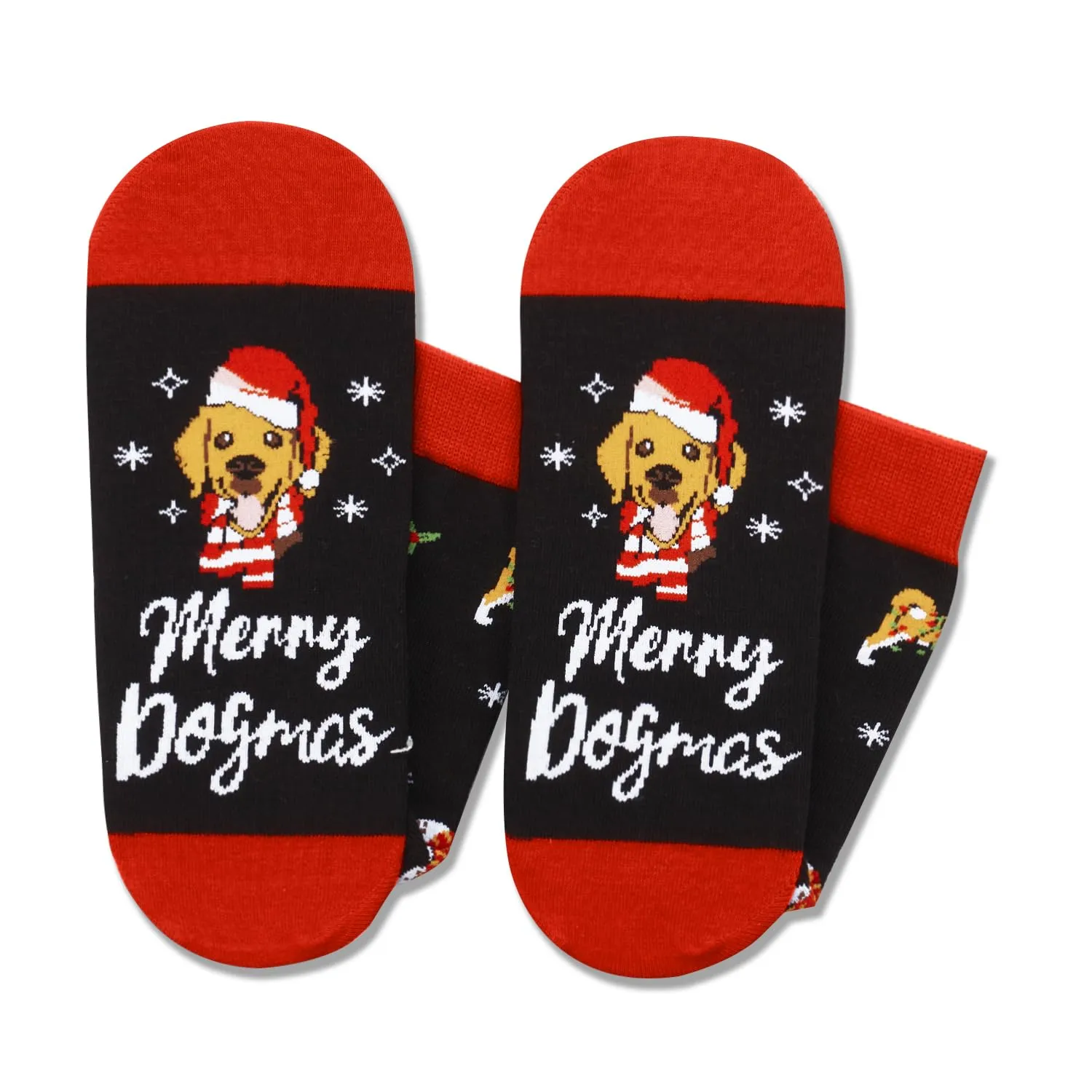 Christmas Gifts Stocking Socks For Men Women - Christmas Dog Lover Socks Doggie Socks In Black