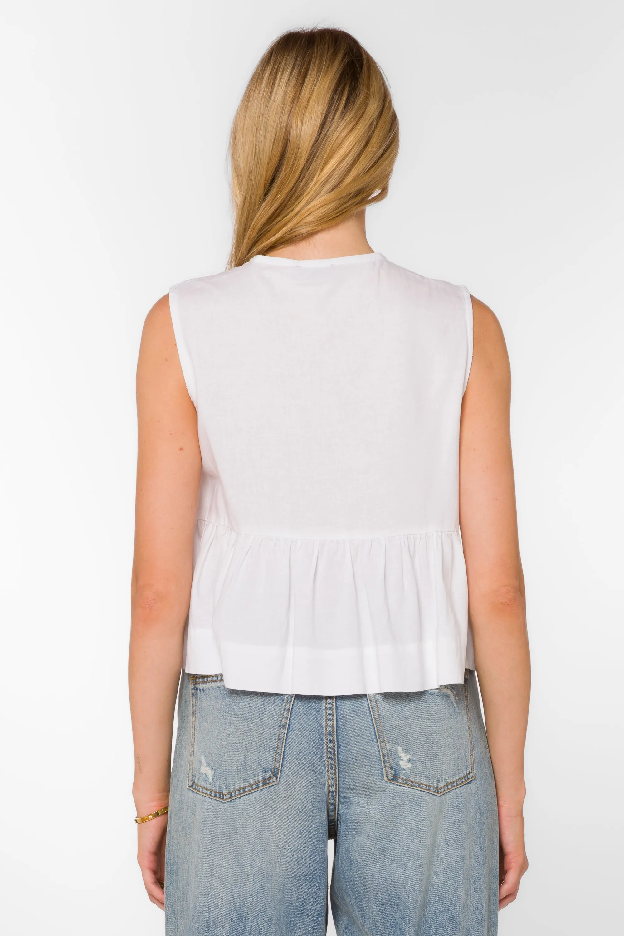Claire Optic White Top