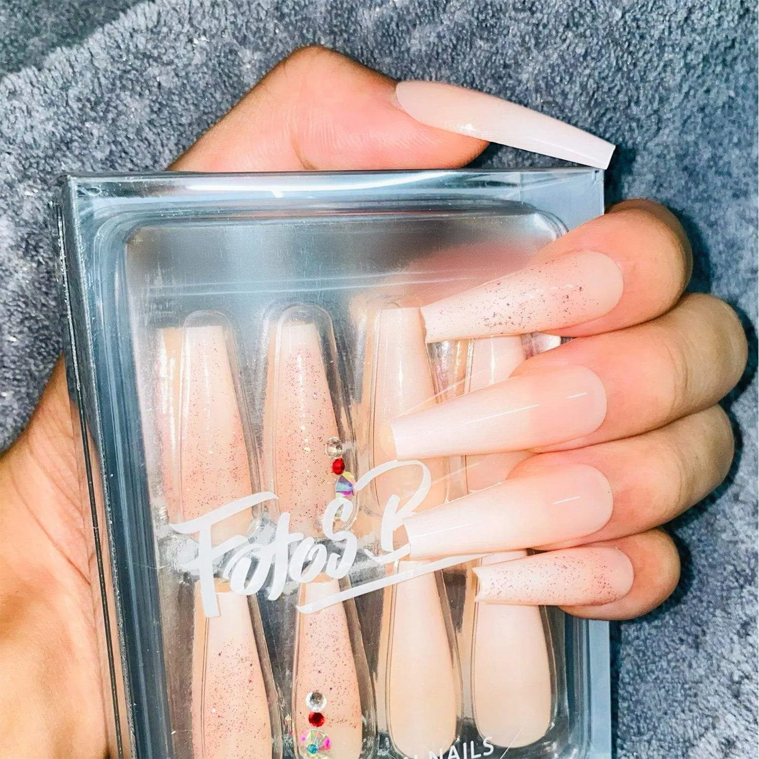 Coffin Nude Glitter