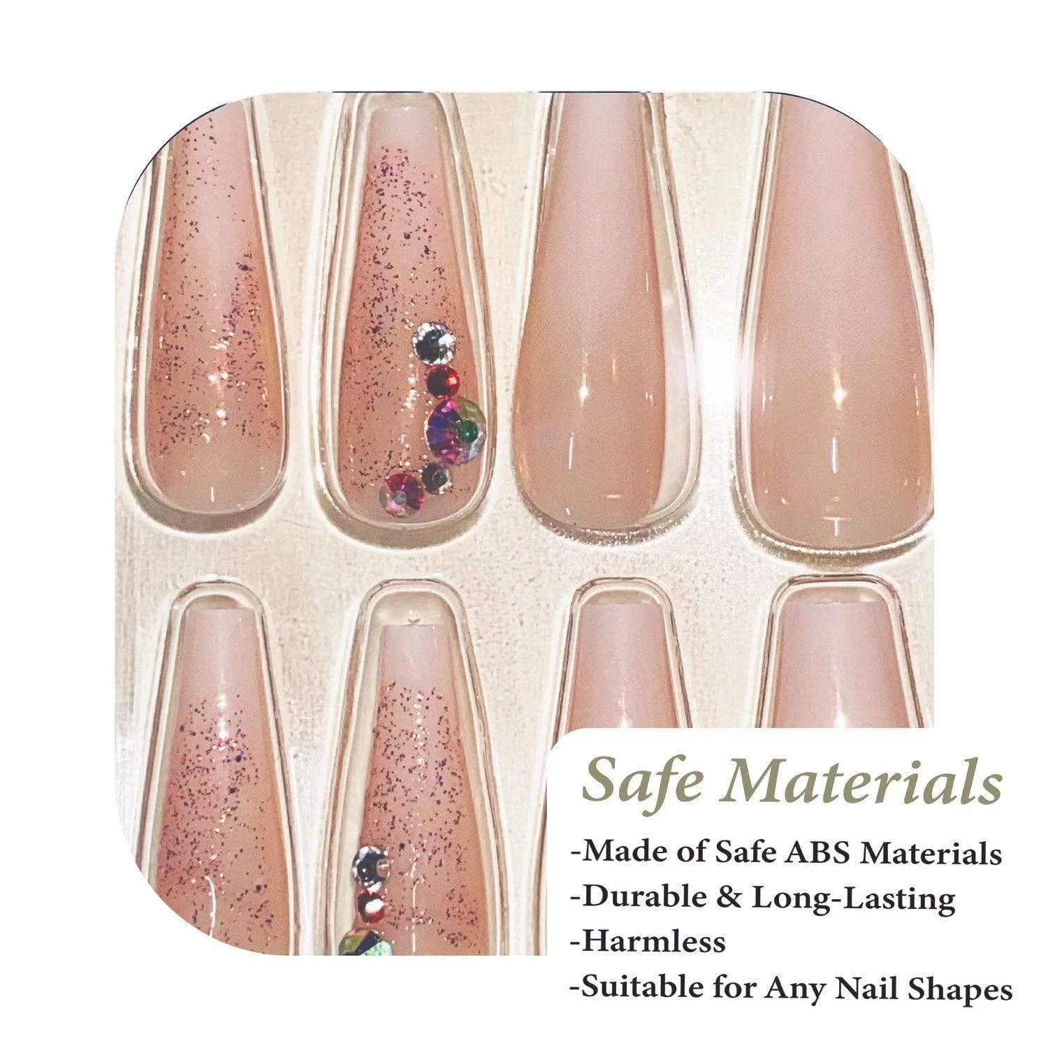 Coffin Nude Glitter