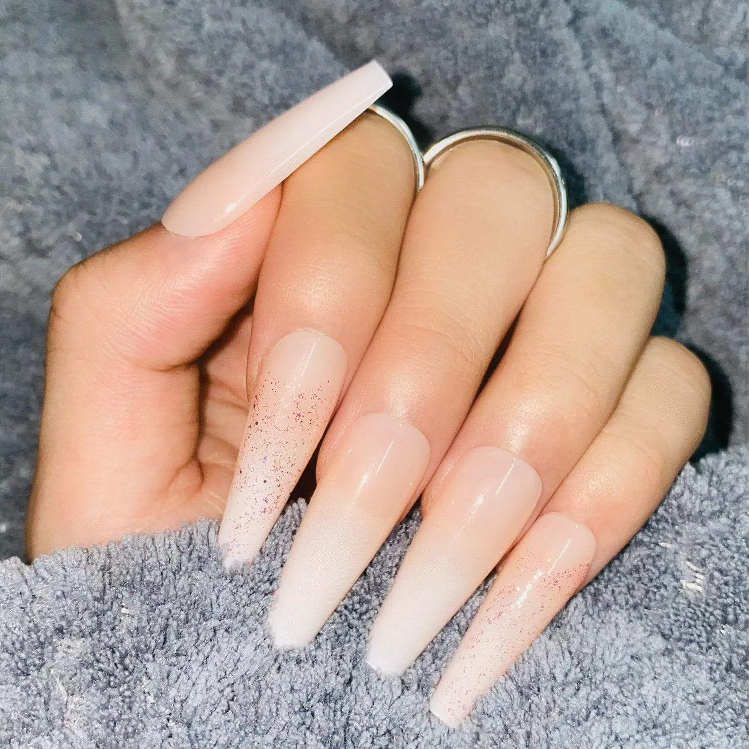 Coffin Nude Glitter