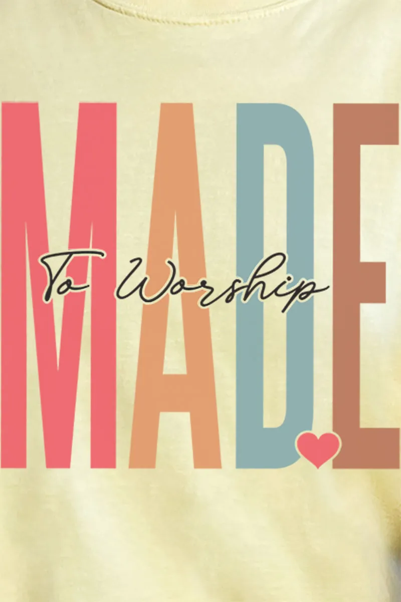 Colorblock Made To Worship Comfort Colors Adult Ring-Spun Cotton Tee