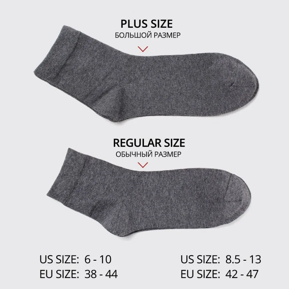 ContiNent 33 Men Cotton Socks New Style Black Business Men Socks Soft Breathable Summer Winter for Male Socks Plus Size (6.5-14)