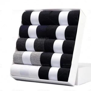 ContiNent 33 Men Cotton Socks New Style Black Business Men Socks Soft Breathable Summer Winter for Male Socks Plus Size (6.5-14)