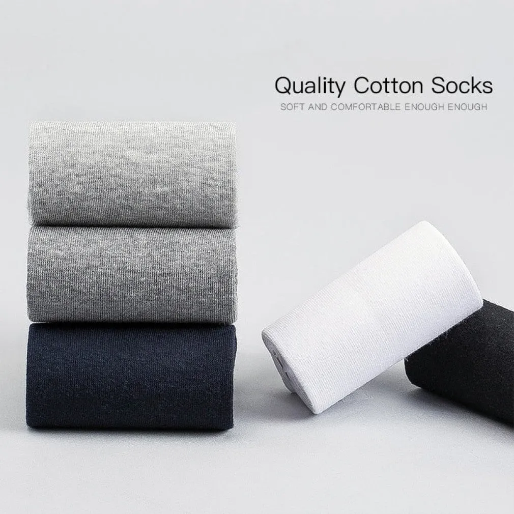 ContiNent 33 Men Cotton Socks New Style Black Business Men Socks Soft Breathable Summer Winter for Male Socks Plus Size (6.5-14)