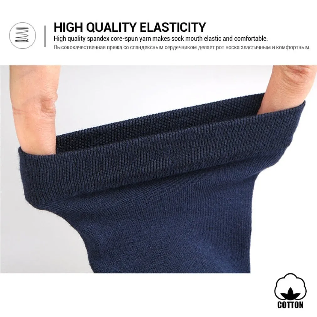 ContiNent 33 Men Cotton Socks New Style Black Business Men Socks Soft Breathable Summer Winter for Male Socks Plus Size (6.5-14)