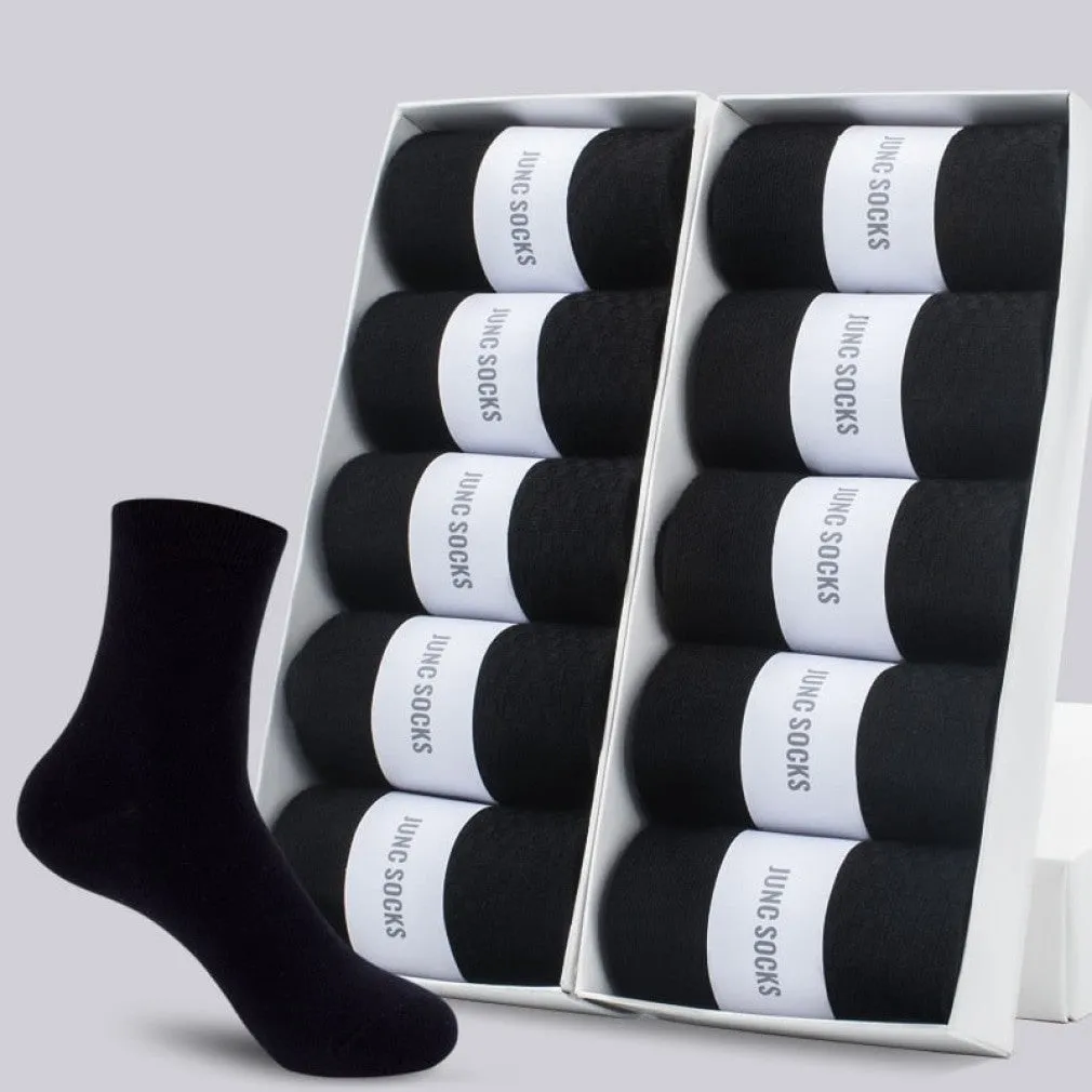 ContiNent 33 Men Cotton Socks New Style Black Business Men Socks Soft Breathable Summer Winter for Male Socks Plus Size (6.5-14)