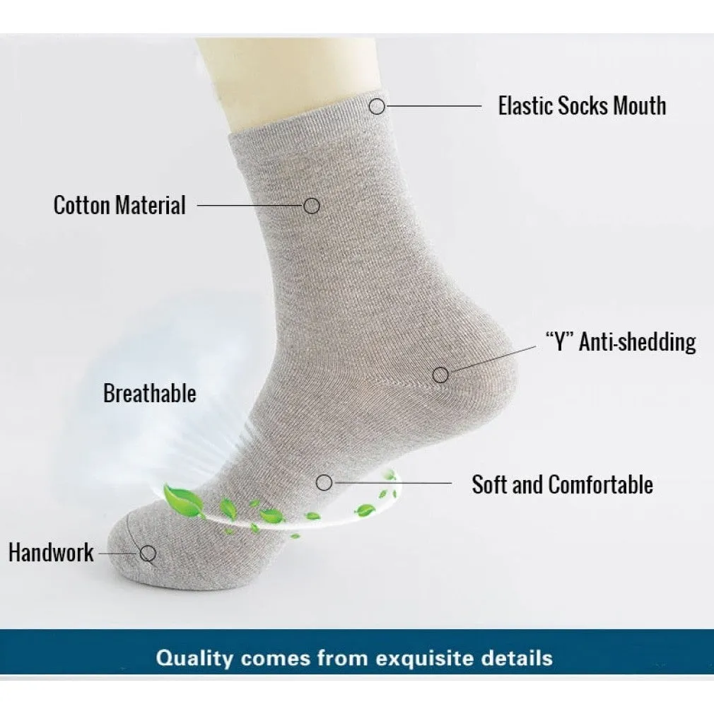 ContiNent 33 Men Cotton Socks New Style Black Business Men Socks Soft Breathable Summer Winter for Male Socks Plus Size (6.5-14)