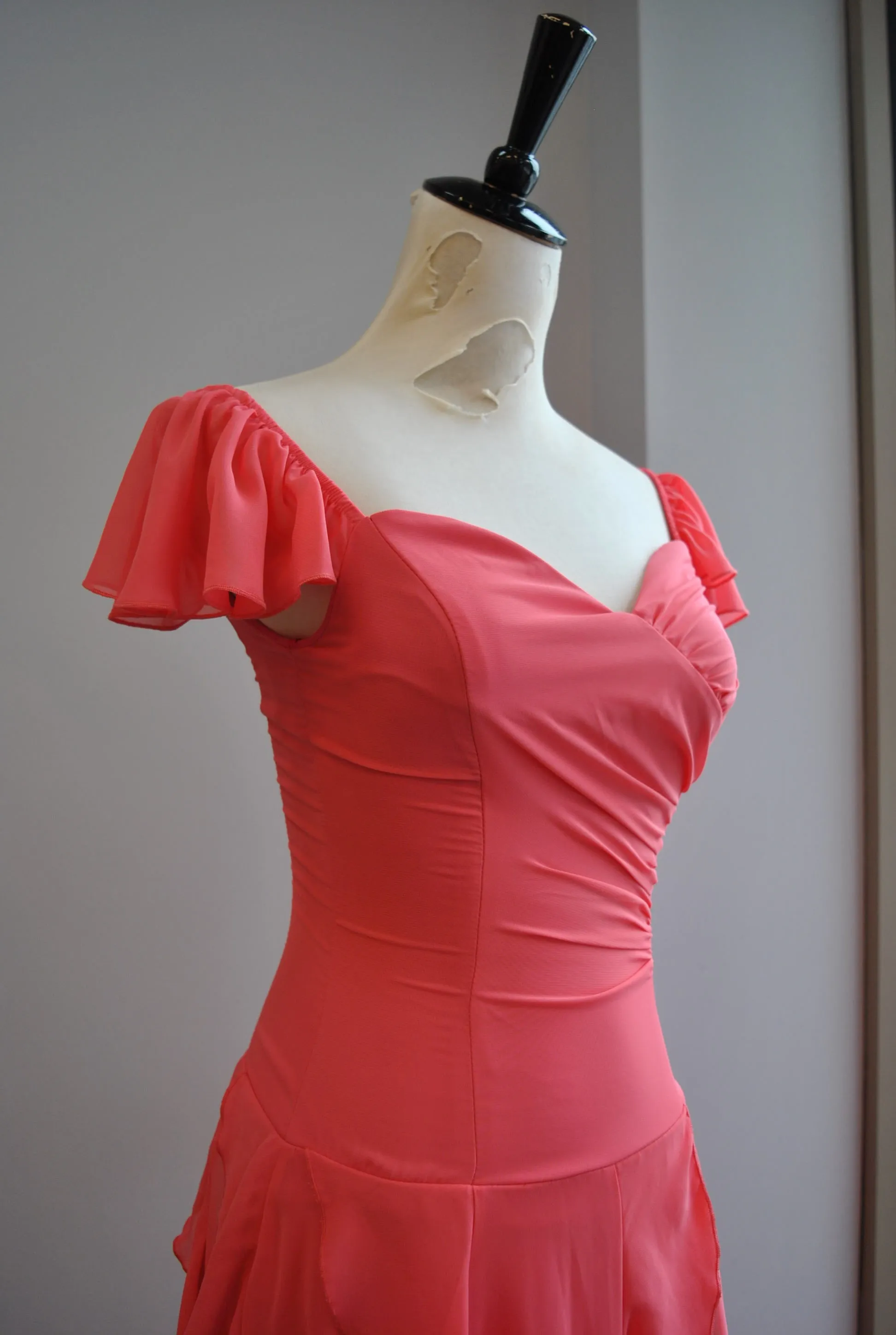CORAL MAXI SUMMER DRESS